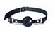 Кляп силиконовый Feral Feelings Silicon Ball Gag Black/Black, черный ремень, черный шарик 106241 фото 1