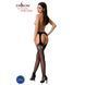 Еротичні панчохи-стокінги Passion S024 One Size, Black, імітація панчіх та пояса з гартерами 100824 фото 4