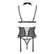 Корсет с открытой грудью Passion DOMINICA CORSET L/XL beige, пажи для чулок, стринги 106300 фото 4
