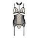 Корсет с открытой грудью Passion DOMINICA CORSET L/XL beige, пажи для чулок, стринги 106300 фото 3