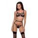 Пояс-стрепы с подвязками для чулок MEGGY GARTER BELT black L/XL - Passion Exclusive 101801 фото 1