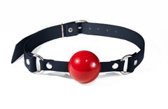 Кляп силіконовий Feral Feelings Silicon Ball Gag Black/Red, чорний ремінець, червона кулька 106242 фото