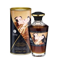 Розігрівальна олія Shunga Aphrodisiac Warming Oil – Creamy Love Latte (100 мл) без цукру, смачна 109308 фото