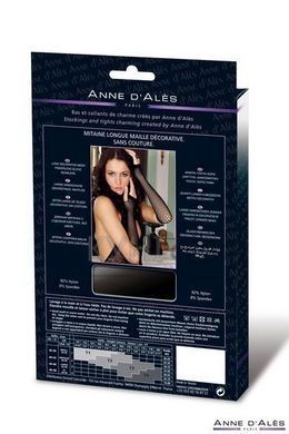 Митенки сетка Anne De Ales Black 100088 фото