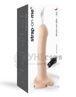 Фалоімітатор, що кінчає Strap-On-Me Dildo Cum Flesh, діаметр 3,6 см, силікон, насадка для страпону 101853 фото