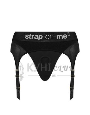 Трусы для страпона с подвязками для чулок Strap-On-Me REBEL HARNESS - XL 102393 фото