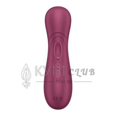 Вакуумний кліторальний стимулятор Satisfyer Pro 2 Generation 3 with Liquid Air Connect App Wіnе Red 105778 фото