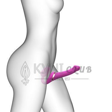 Безремневой вибрострапон с вакуумной стимуляцией Strap-On-Me MULTI ORGASM - M - FUCHSIA 105150 фото