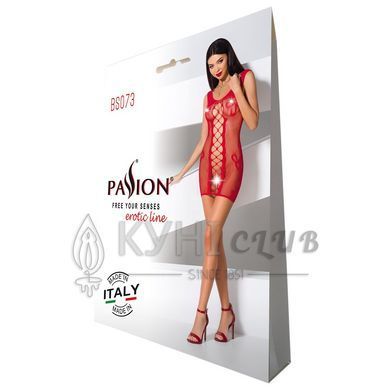 Відверта сукня-сітка Passion BS073 red 102137 фото