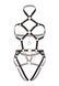 Портупея-тедді з екошкіри Leg Avenue Heart ring harness teddy L, Black, підвіска-сердечко, ланцюги 106553 фото 5