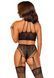 Еротичний комплект Leg Avenue Crop top and garter panty Black, топ, трусики з доступом, панчохи 107173 фото 3