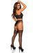 Еротичний комплект Leg Avenue Crop top and garter panty Black, топ, трусики з доступом, панчохи 107173 фото 6