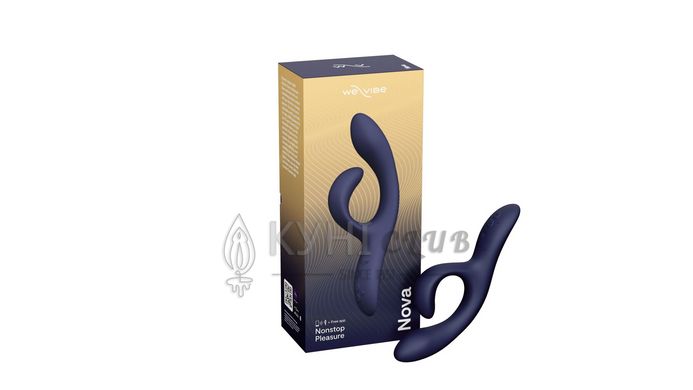 Смарт вібратор-кролик We-Vibe Nova Midnight Blue, ергономічний, регульований кут нахилу стовбура 104895 фото