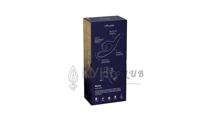 Смарт вібратор-кролик We-Vibe Nova Midnight Blue, ергономічний, регульований кут нахилу стовбура 104895 фото