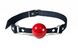 Кляп силиконовый Feral Feelings Silicon Ball Gag Black/Red, черный ремень, красный шарик 106242 фото 1