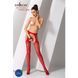 Еротичні панчохи-стокінги Passion S024 One Size, Red, імітація панчіх та пояса з гартерами 100825 фото 2