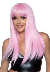 Довга рожева перука Leg Avenue Long straight bang wig Pink, гладенька, 61 см 105916 фото