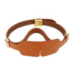 Маска на очі LOCKINK Blindfold Kit, коричнева, натуральна шкіра, регульований обсяг 109991 фото
