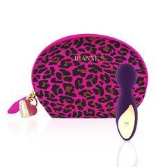 Мінівібромасажер Rianne S: Lovely Leopard Purple, 10 режимів роботи, косметичка-чохол, мед.силікон 108642 фото