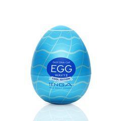 Мастурбатор-яйце Tenga Egg Wavy II Cool з подвійним хвилястим рельєфом та охолоджувальним ефектом 104567 фото