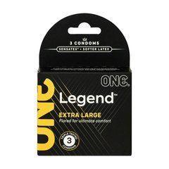 Презервативи ONE Legend Extra Large 3 шт, картонна коробка (м'яте паковання!!!) 109899 фото