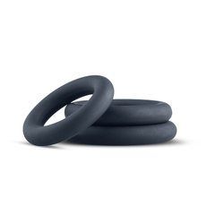 Набір ерекційних кілець Boners 3-Piece Cock Ring Set &ndash; Grey, 3; 3,3 та 4,4 см 106858 фото
