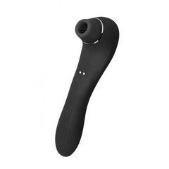 Вакуумний стимулятор з вібрацією Wooomy Smoooch Black Clitoral Suction & Vibration 105394 фото