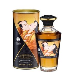 Розігрівальна олія Shunga Aphrodisiac Warming Oil – Caramel Kisses (100 мл) без цукру, смачна 109309 фото