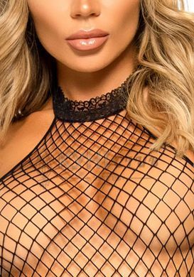 Еротичний сітчастий бодістокінг Leg Avenue Racer neck bodystocking Black 107174 фото