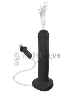Кончающий фаллоимитатор Strap-On-Me Dildo Cum Black, диаметр 3,6см, силикон, насадка для страпона 101854 фото