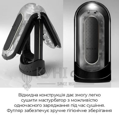 Мастурбатор Tenga Flip Zero Electronic Vibration Black, изменяемая интенсивность, раскладной 101201 фото