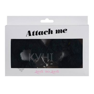 Наручники з плюшевою обробкою Love To Love ATTACH ME Black 100443 фото