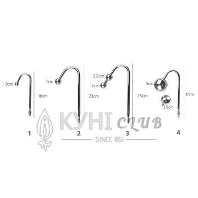 Анальный крюк 3 с ошейником из натуральной кожи Art of Sex - Anal hook, Черный 105714 фото