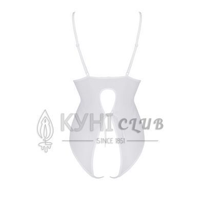 Боди с ажурным декором и открытым шагом Ursula Body white L/XL &mdash; Passion 103730 фото