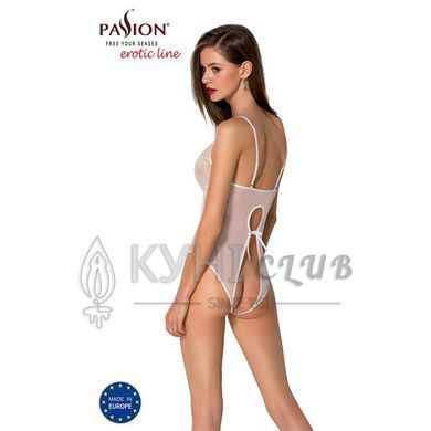 Боди с ажурным декором и открытым шагом Ursula Body white L/XL &mdash; Passion 103730 фото
