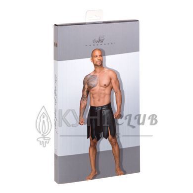 Мужская юбка гладиатора Noir Handmade H053 Eco leather men's gladiator skirt, L, экокожа 108069 фото
