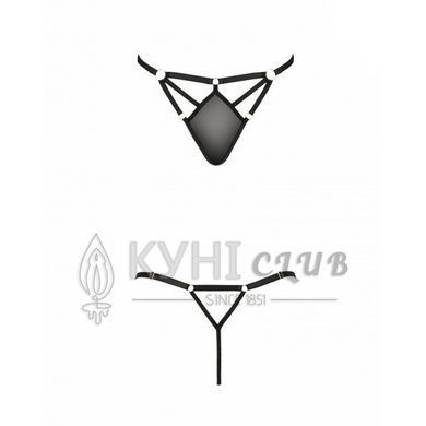 Стринги из стреп MEGGY THONG black L/XL - Passion Exclusive 101803 фото