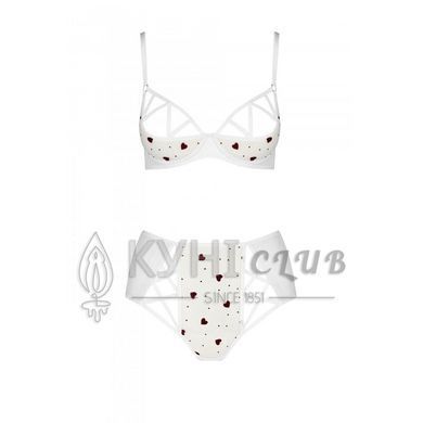 Еротичний комплект з малюнком Passion LOVELIA BIKINI L/XL, white 102610 фото