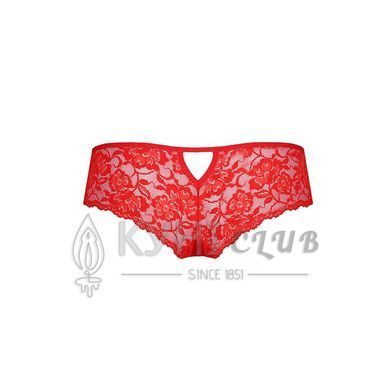 Трусики-бразилиана из цветочного кружева Raja Thong red L/XL - Passion 102962 фото