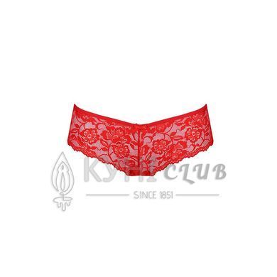 Трусики-бразилиана из цветочного кружева Raja Thong red L/XL - Passion 102962 фото