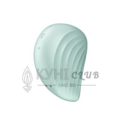 Вакуумний кліторальний стимулятор із вібрацією Satisfyer Pearl Diver Mint 104040 фото