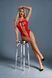 Бодістокінг Caprice Lingerie Model 02 One size Red, імітація шнурівки, дрібна сітка, мереживо 106514 фото 1