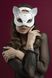 Маска кішечки Feral Feelings - Catwoman Mask, натуральна шкіра, біла 108673 фото 1