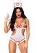 Костюм медсестри Leg Avenue Naughty Nurse, one size, боді та шапочка 105866 фото 1