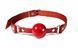 Кляп силіконовий Feral Feelings Silicon Ball Gag Red/Red, червоний ремінець, червона кулька 106243 фото 1
