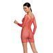 Бодистокинг-платье с глубоким воротом Passion BS093 red, длинные рукава 104358 фото 2