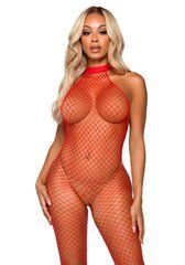 Еротичний сітчастий бодістокінг Leg Avenue Racer neck bodystocking Red 107175 фото