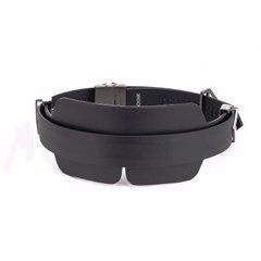 Маска на очі LOCKINK Blindfold Kit, чорна, натуральна шкіра, регульований обсяг 109992 фото