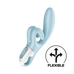Вібратор-кролик Satisfyer Touch Me Blue, подвійний відросток, 3 потужні мотори 105753 фото