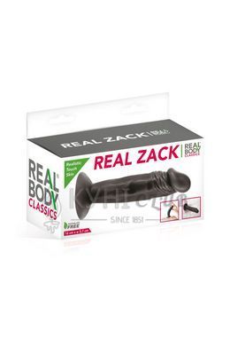 Фаллоимитатор с присоской Real Body - Real Zack Black, TPE, диаметр 3,7см 102042 фото